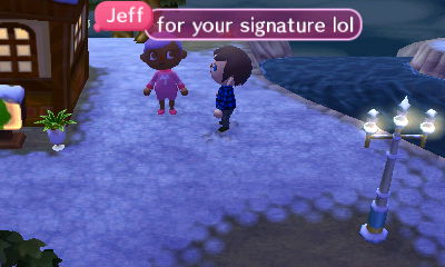 Mistaking Tricia for an animal.