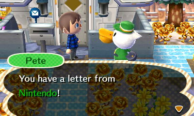 Pete: You have a letter from Nintendo!