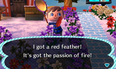 I got a red feather! It's got the passion of fire!