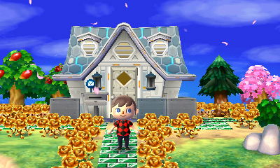 Cherry blossom petals falling from the sky.