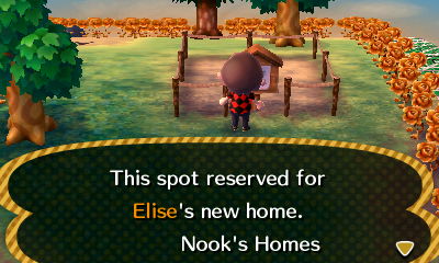 This spot reserved for Elise's new home. -Nook's Homes