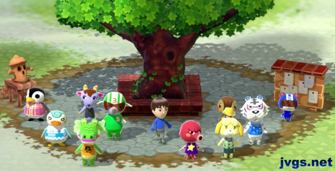 My New Leaf villagers as seen in Animal Crossing Plaza.