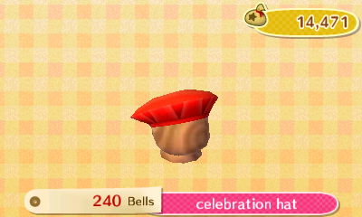 Celebration hat - 240 bells.