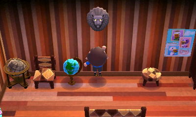 Jumping up to turn on the Leo sculpture.