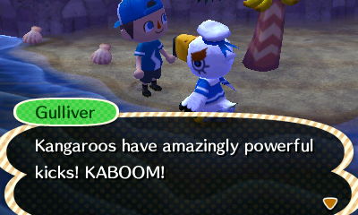 Gulliver: Kangaroos have amazingly powerful kicks! KABOOM!