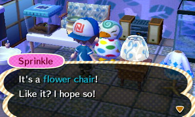 Sprinkle: It's a flower chair! Like it? I hope so!