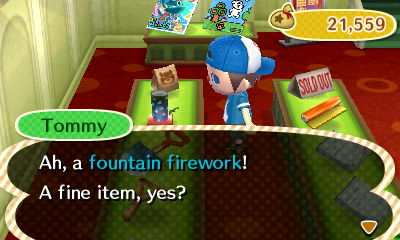 Tommy: Ah, a fountain firework! A fine item, yes?