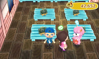 Wendy sells some items to Reese.