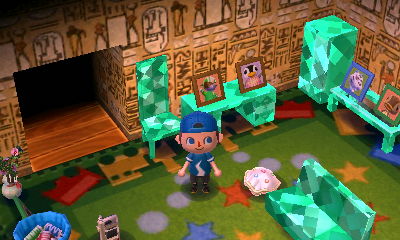 An ancient wall and playroom rug.