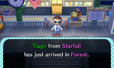 Tiago from Starfall has just arrived in Forest.