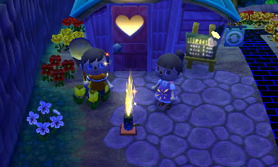 Setting off a fountain firework with Wendy.