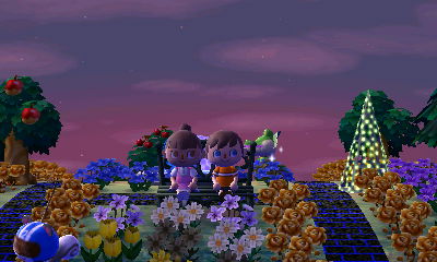 Sitting on the bench with Wendy.