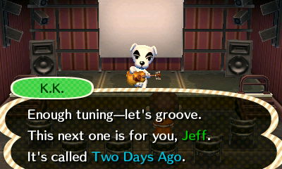 K.K.: Enough tuning--let's groove. This next one is for you, Jeff. It's called Two Days Ago.