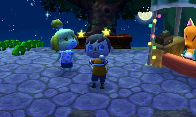 Trying on my star bopper.