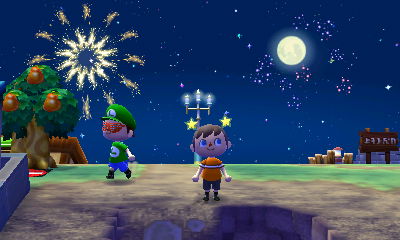 Watching fireworks.