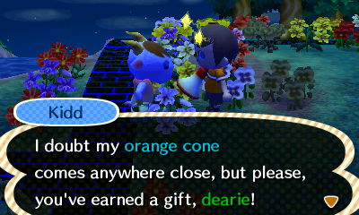 I doubt my orange cone comes anywhere close, but please, you've earned a gift, dearie!