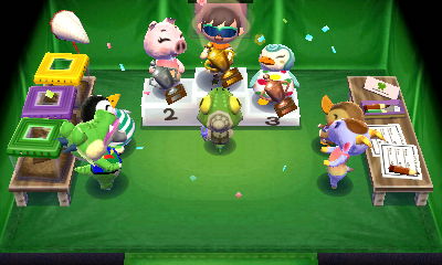 The Bug-Off winners podium.