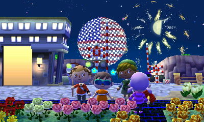 The U.S. flag as a firework.