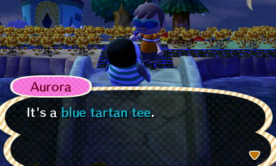 Aurora: It's a blue tartan tee.