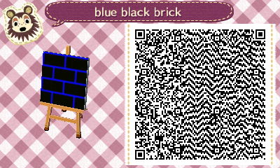 QR code for a blue/black brick path pattern.