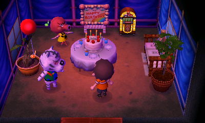 Rolf celebrates his birthday with me and Octavian.