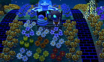 Sitting with Aurora on the bench.