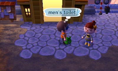 Madisyn gives me a men's toilet.