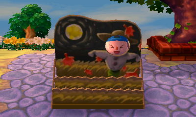 The scarescrow standee for the Autumn Moon.