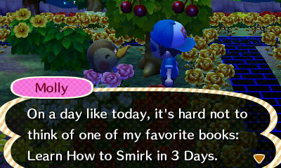 Molly: On a day like today, it's hard not to think of one of my favorite books: Learn How to Smirk in 3 Days.