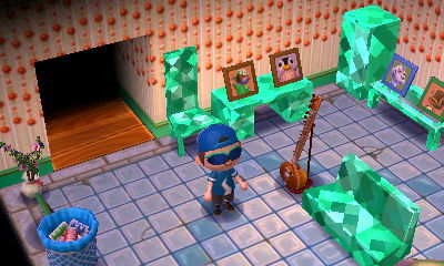 A kitchen wall and bath tile floor.