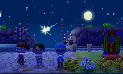 Madisyn, TZ, and Jeff wishing on a shooting star.