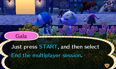 Gala: Just press START, and then select End the multiplayer session.