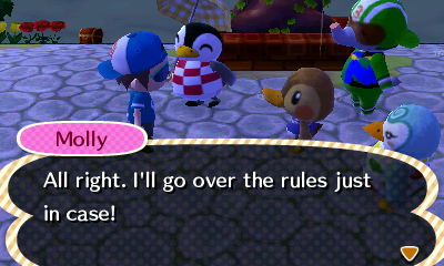Molly: All right. I'll go over the rules just in case!