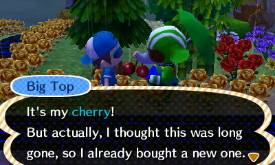 Big Top: It's my cherry! But actually, I thought this was long gone, so I already bought a new one.