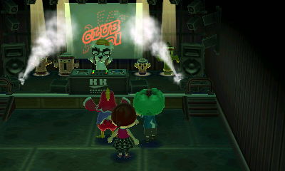 Benedict flapping his wings in Club LOL.