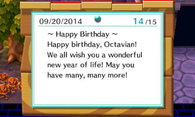 Happy birthday, Octavian! We all wish you a wonderful new year of life!