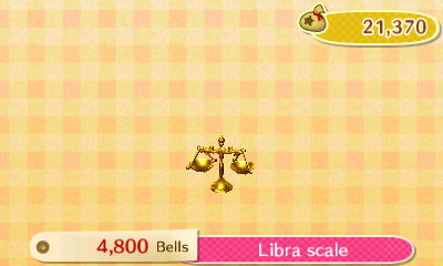 Libra scale: 4,800 bells.