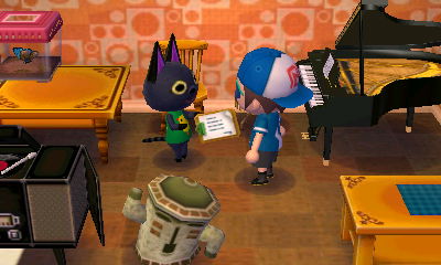 Kiki signs my petition.