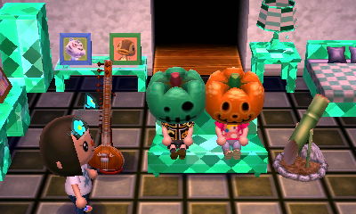 Hanging out at my house.