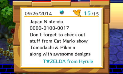 Japan Nintendo 0000-0100-0017 Don't forget to check out stuff from Cat Mario show Tomodachi & Pikmin along with awesome designs. -TZ