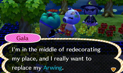 Gala: I'm in the middle of redecorating my place, and I really want to replace my Arwing.