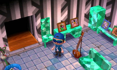 A stripe wall and bath tile.