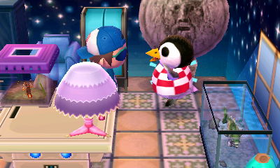 Aurora takes her medicine.