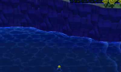 Fishing from the cliff.