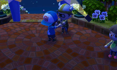 Arnold giving me a bubble wand.