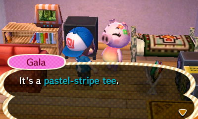 Gala: It's a pastel-stripe tee.