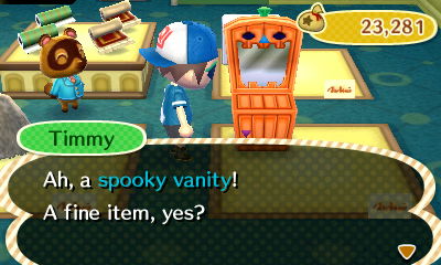 Timmy: Ah, a spooky vanity! A fine item, yes?