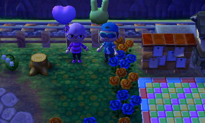 Me and Squishy holding balloons in Cosmic.