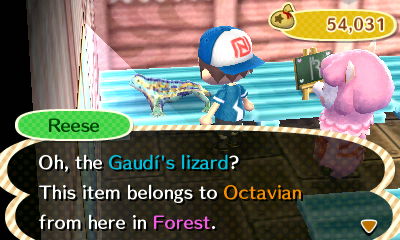 Reese: Oh, the Gaudi's lizard? This item belongs to Octavian from here in Forest.