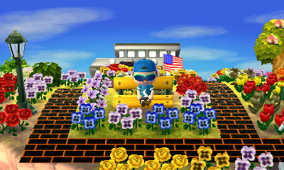 Sitting on the bench.